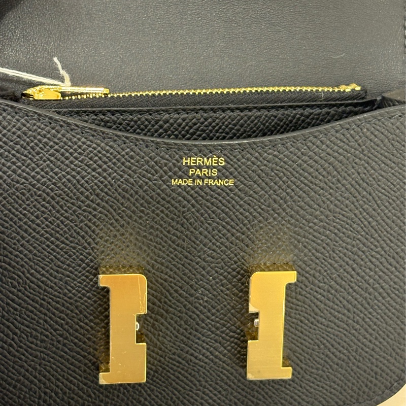 Hermes Constance Slim Wallet黑金-6