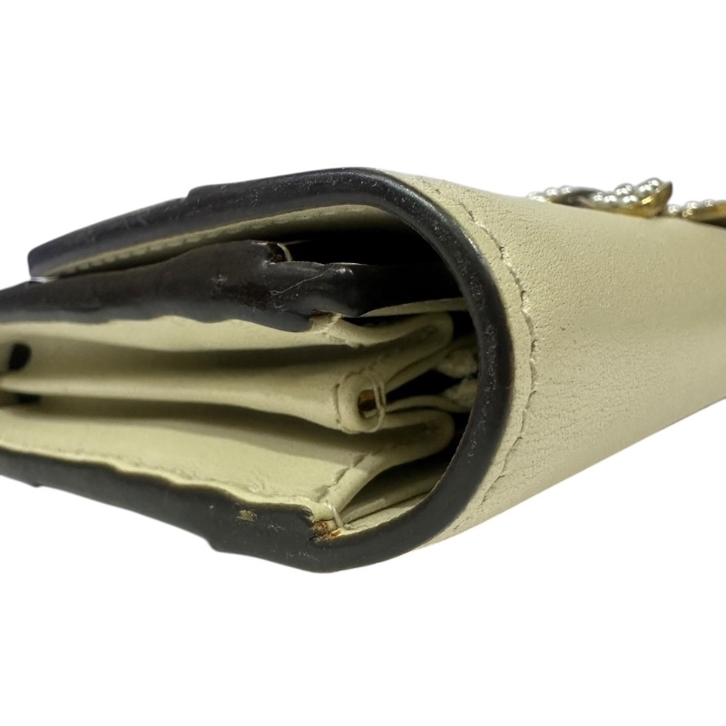 【美收精品】GUCCI 米白色蝴蝶釦長夾 4-365【隔月月中將轉賣至日本 上架期限30天】-5