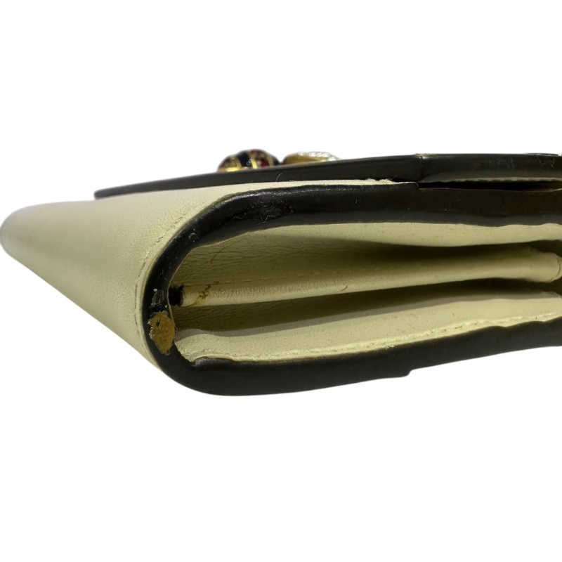 【美收精品】GUCCI 米白色蝴蝶釦長夾 4-365【隔月月中將轉賣至日本 上架期限30天】-6