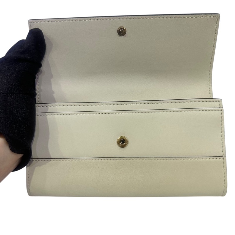 【美收精品】GUCCI 米白色蝴蝶釦長夾 4-365【隔月月中將轉賣至日本 上架期限30天】-12