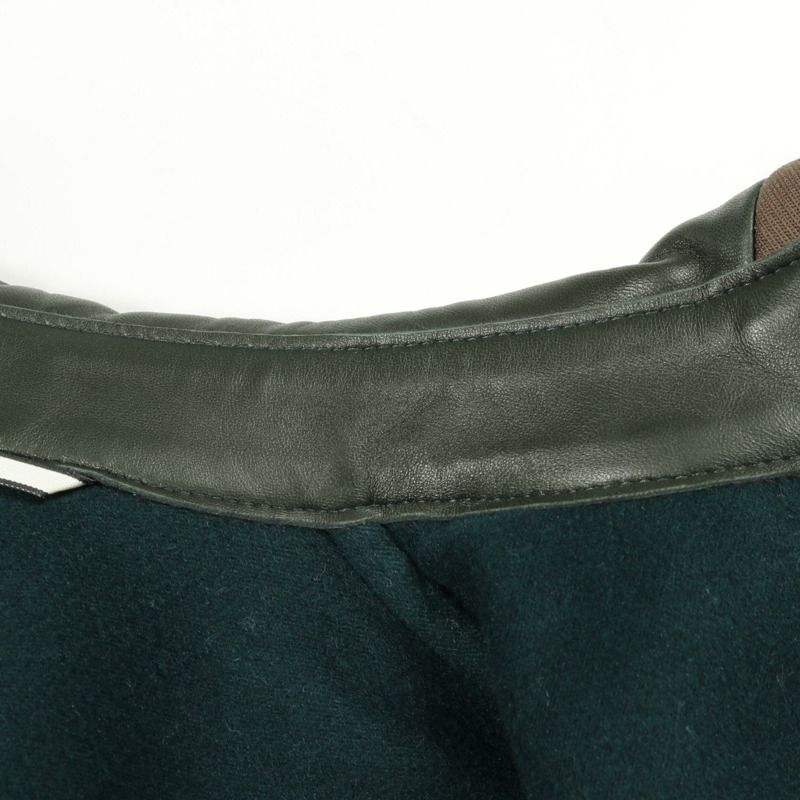 愛馬仕系列紐扣 其他外套 羊毛皮革 卡其色 二手女裝-6