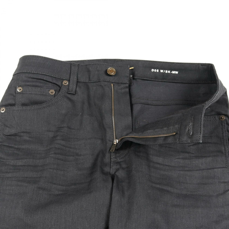 SAINT LAURENT PARIS 牛仔長褲 614447 YO500 棉質 黑色 二手 女款 #29-5