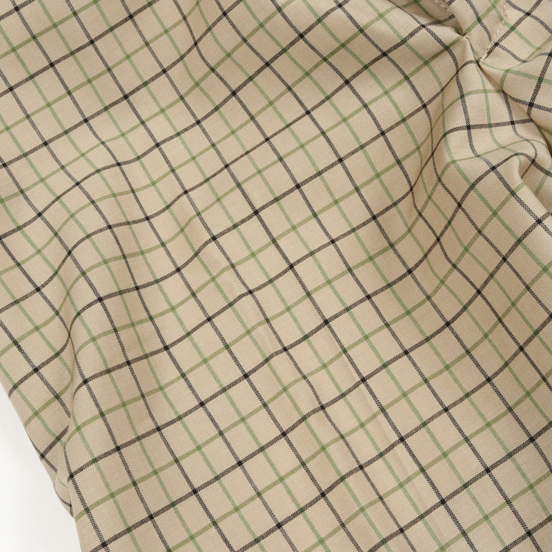 PRADA 格紋半截短褲 SPE22 羊毛馬海毛 米色 黑色 二手 男款 #52-9