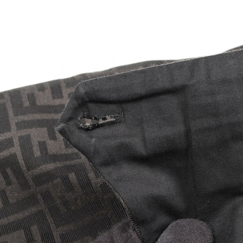 FENDI Zucca 半截短褲，滌棉混紡，灰色，二手男款 #44-7