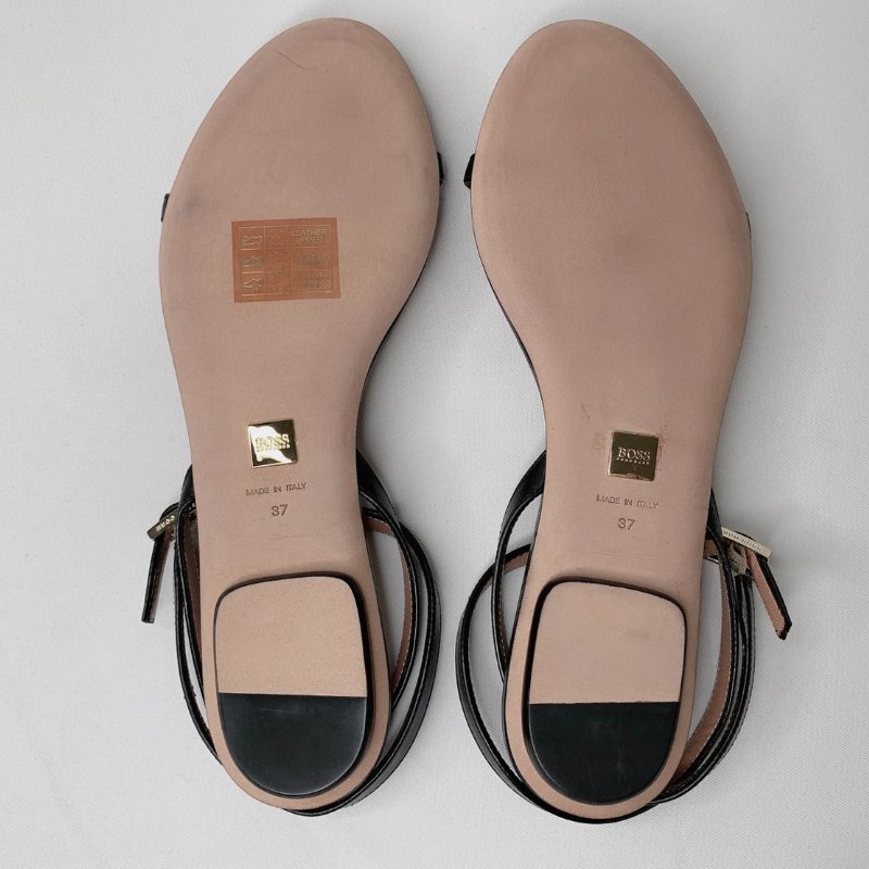 BOSS 細繞帶裸跟涼鞋-10