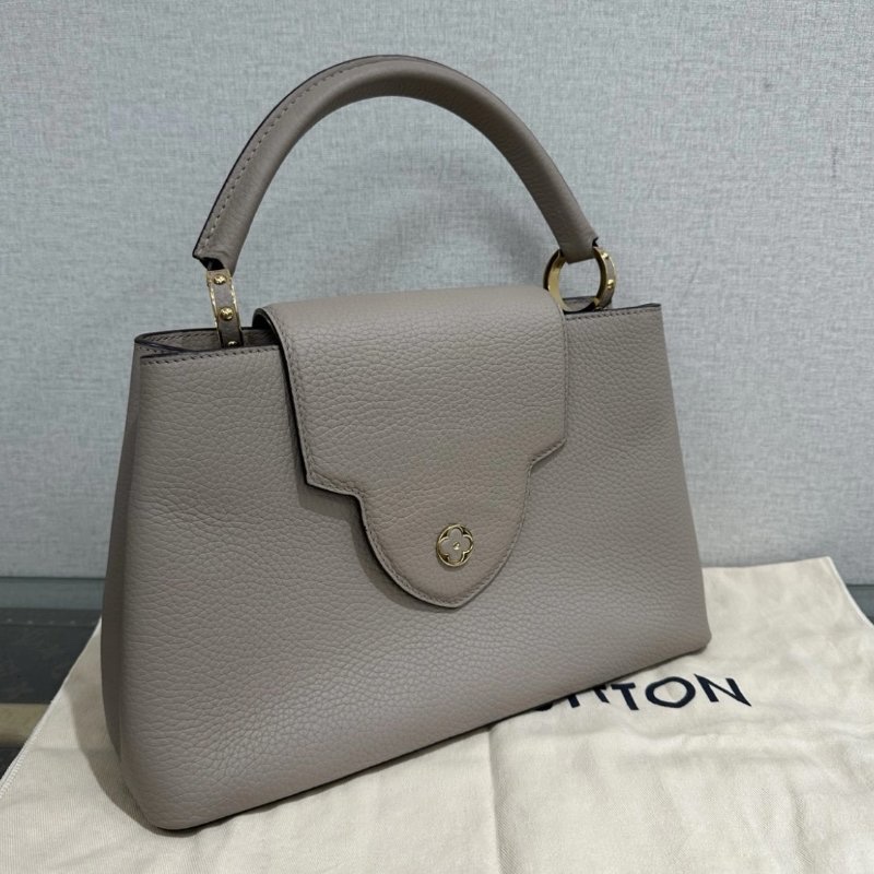 LV 大象灰Capucines中號手柄手提斜背包 31*20*11 99新配件塵袋-1