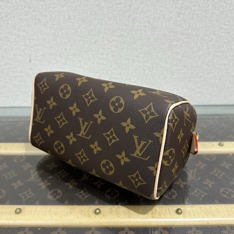 LV Speed20老花寬肩帶手提斜背包 芯片款 20.5*13.5*12 99新配件鑰匙鎖-2