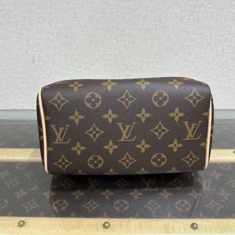 LV Speed20老花寬肩帶手提斜背包 芯片款 20.5*13.5*12 99新配件鑰匙鎖-3