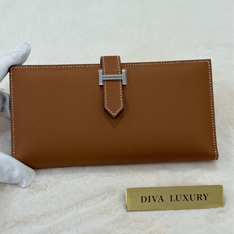 HERMES Bearn  Soufflet Wallet  全新-0