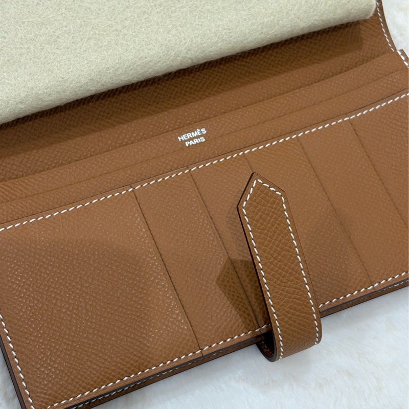 HERMES Bearn  Soufflet Wallet  全新-10