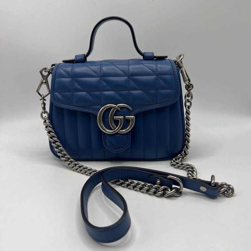 GUCCI蓝色邮差包-0