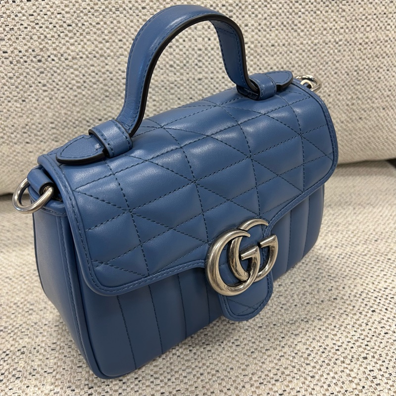 GUCCI蓝色邮差包-7