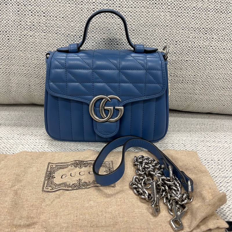 GUCCI蓝色邮差包-8