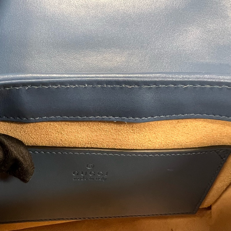 GUCCI蓝色邮差包-13