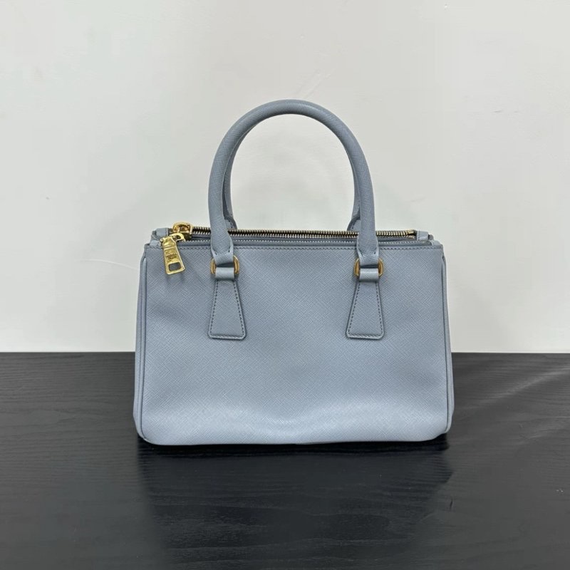 PRADA Galleria藍色金扣小號肩背斜背包 24.5*16.5*11 98新-5