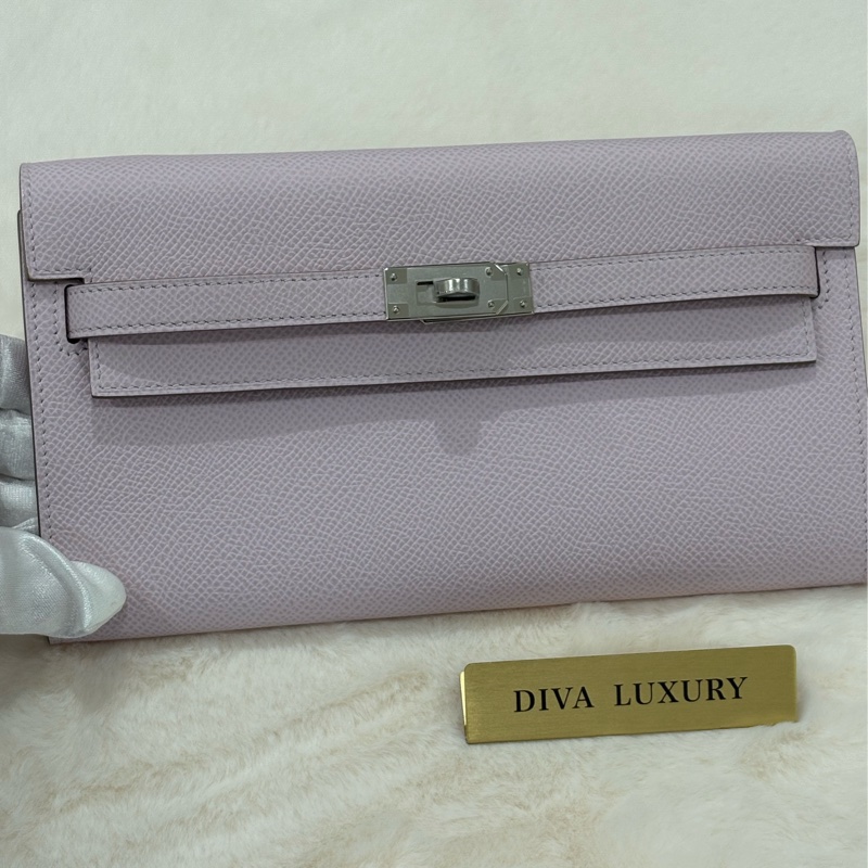 HERMES Kelly to go 粉紫色 全新-0