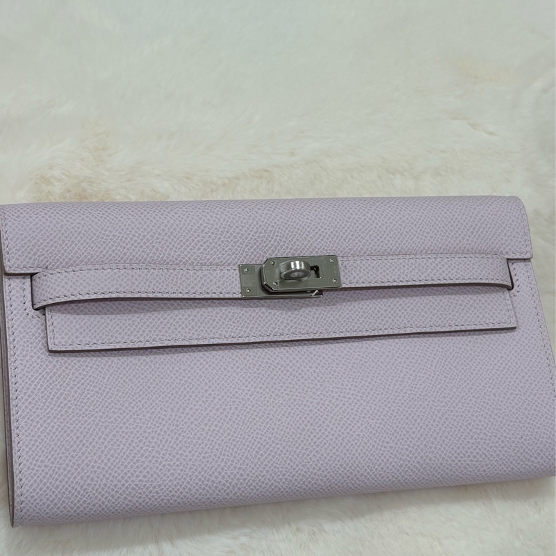 HERMES Kelly to go 粉紫色 全新-1
