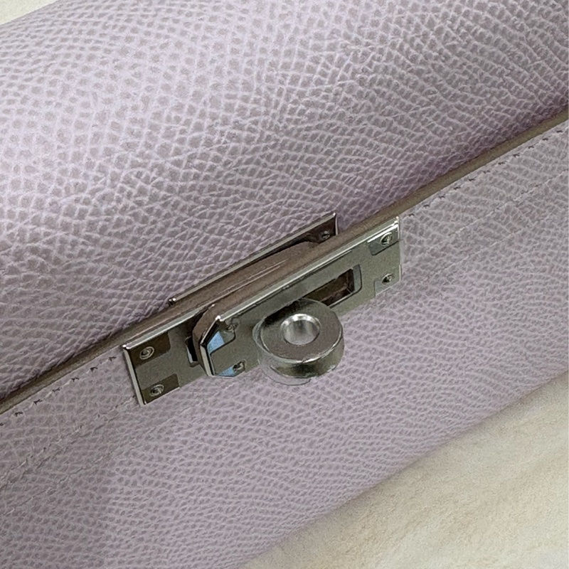 HERMES Kelly to go 粉紫色 全新-5