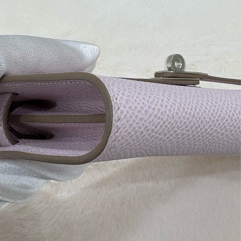 HERMES Kelly to go 粉紫色 全新-6