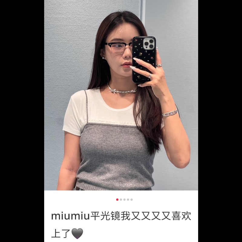miumiu miu Miu smu10z 藍光眼鏡 平光眼鏡 素顏神器-7