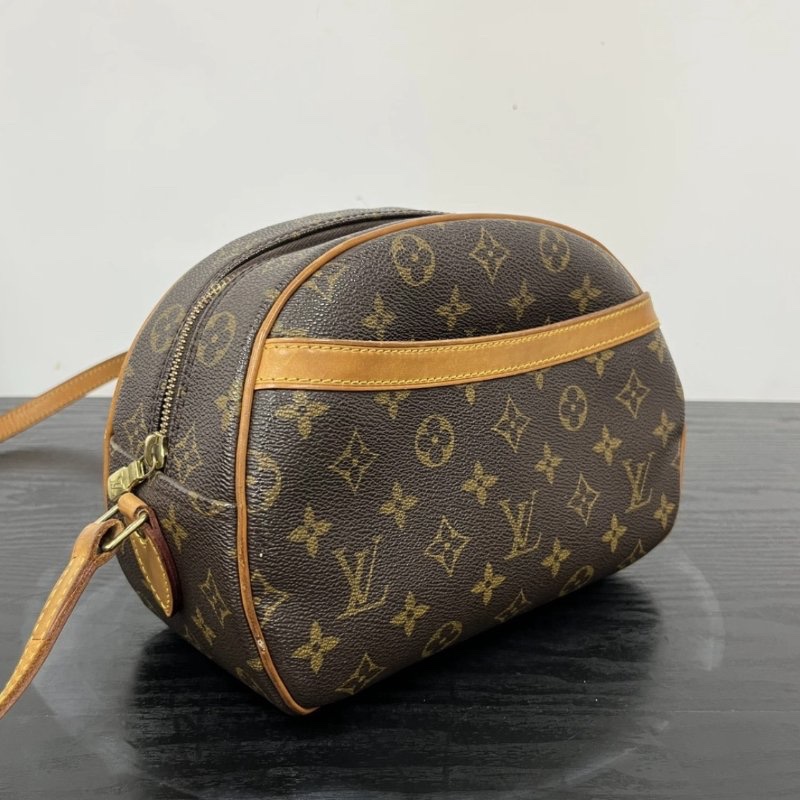 LV 老花中古蘋果包肩背斜背包 24*18*10 98新配件塵袋-1
