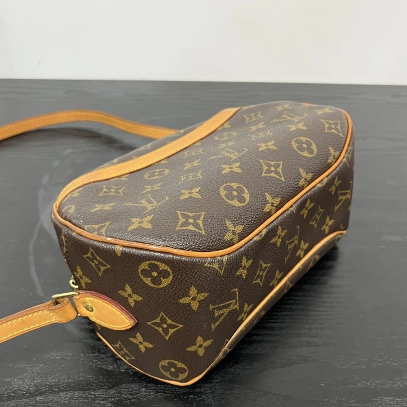 LV 老花中古蘋果包肩背斜背包 24*18*10 98新配件塵袋-2