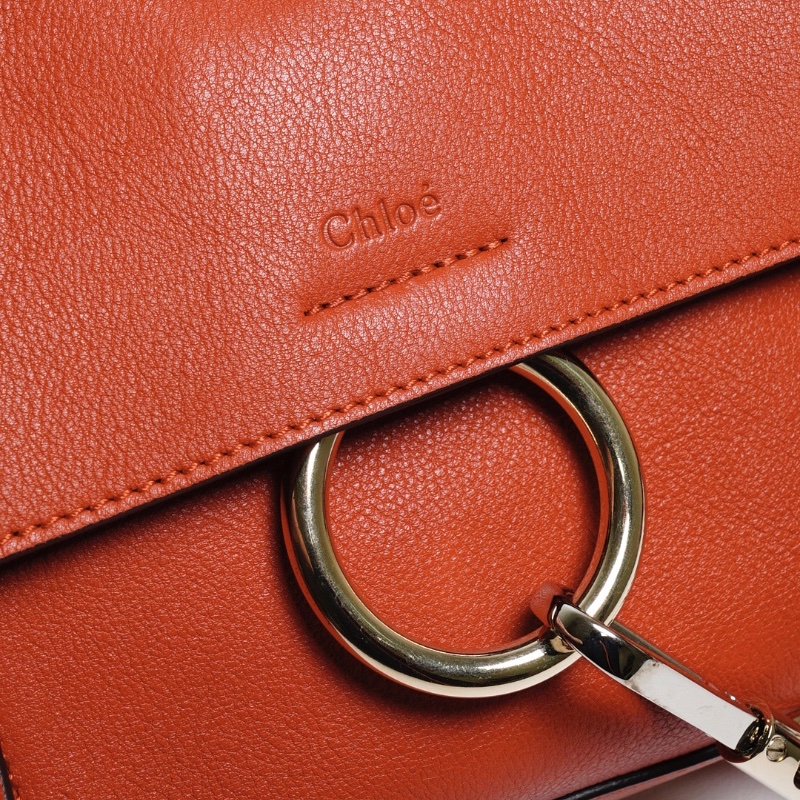 Chloe Faye系列 手提斜背兩用包 小號（紅色）-7