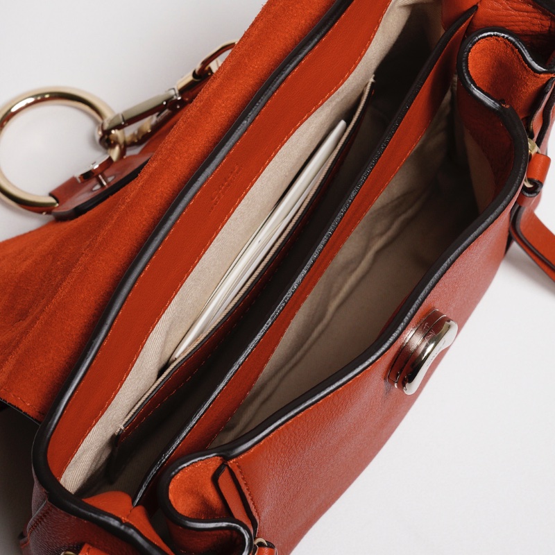 Chloe Faye系列 手提斜背兩用包 小號（紅色）-15