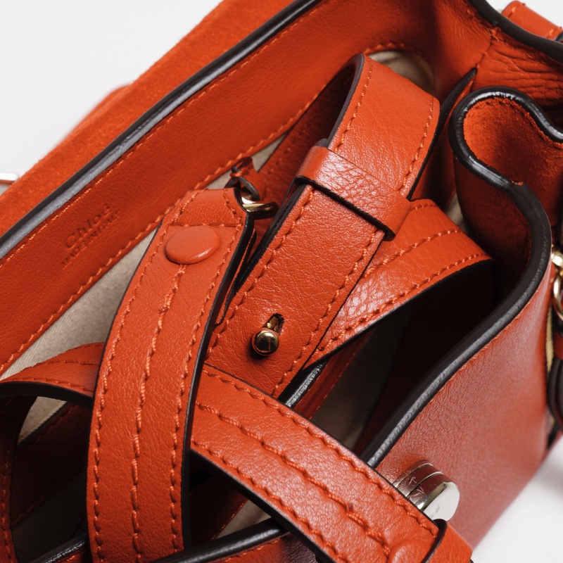 Chloe Faye系列 手提斜背兩用包 小號（紅色）-22