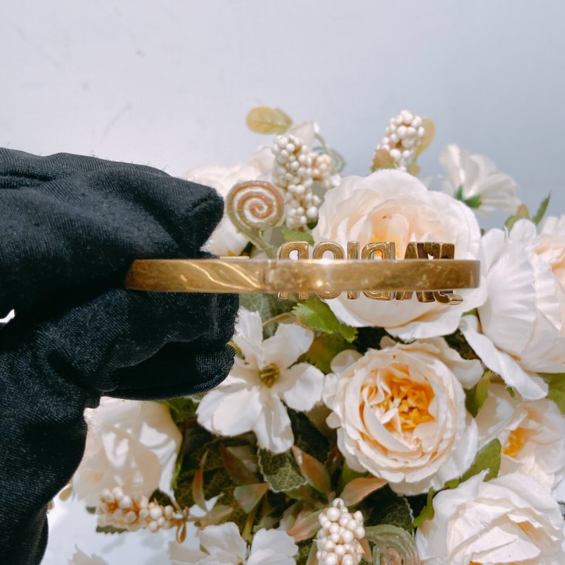 TW4527 Dior迪奧 J'Adior 英文字母 開口式 手鐲 Logo Bangle Bracelet Gold-3