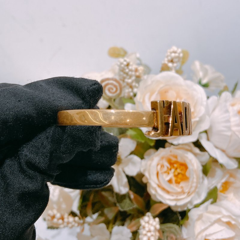 TW4527 Dior迪奧 J'Adior 英文字母 開口式 手鐲 Logo Bangle Bracelet Gold-4