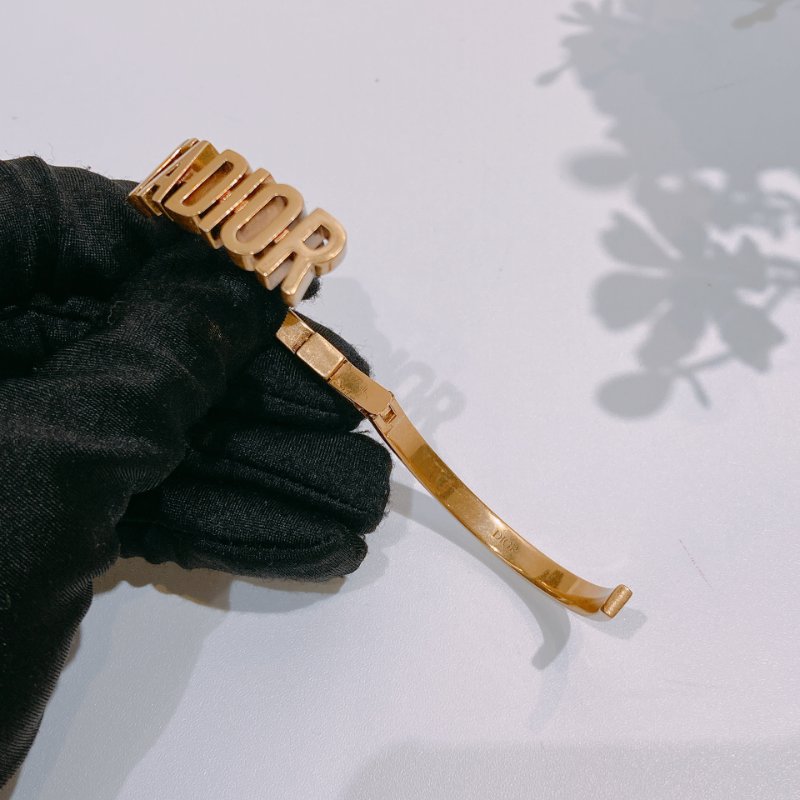 TW4527 Dior迪奧 J'Adior 英文字母 開口式 手鐲 Logo Bangle Bracelet Gold-5