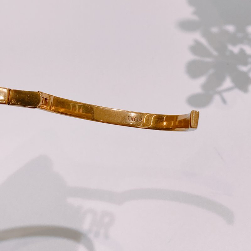 TW4527 Dior迪奧 J'Adior 英文字母 開口式 手鐲 Logo Bangle Bracelet Gold-6