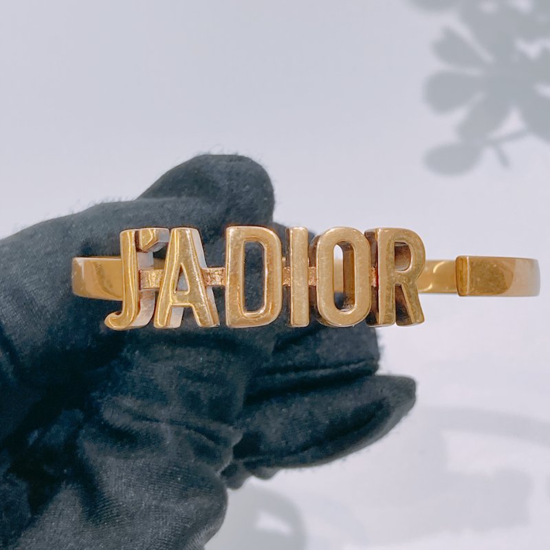TW4527 Dior迪奧 J'Adior 英文字母 開口式 手鐲 Logo Bangle Bracelet Gold-7