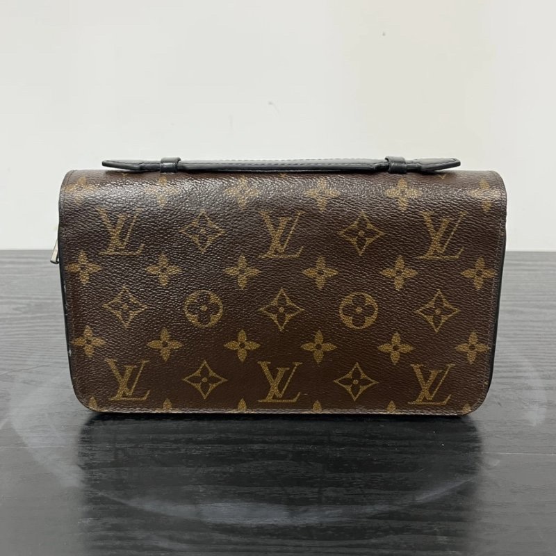 LV ZippyMacassar老花手拿錢包 23*15*4 98新配件塵袋-0