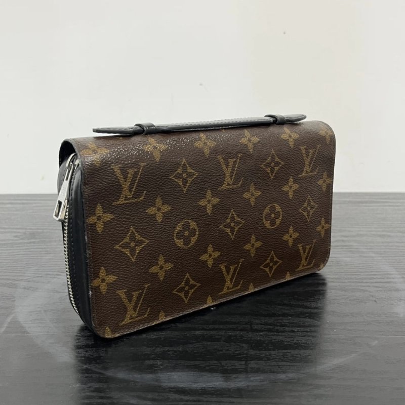 LV ZippyMacassar老花手拿錢包 23*15*4 98新配件塵袋-1