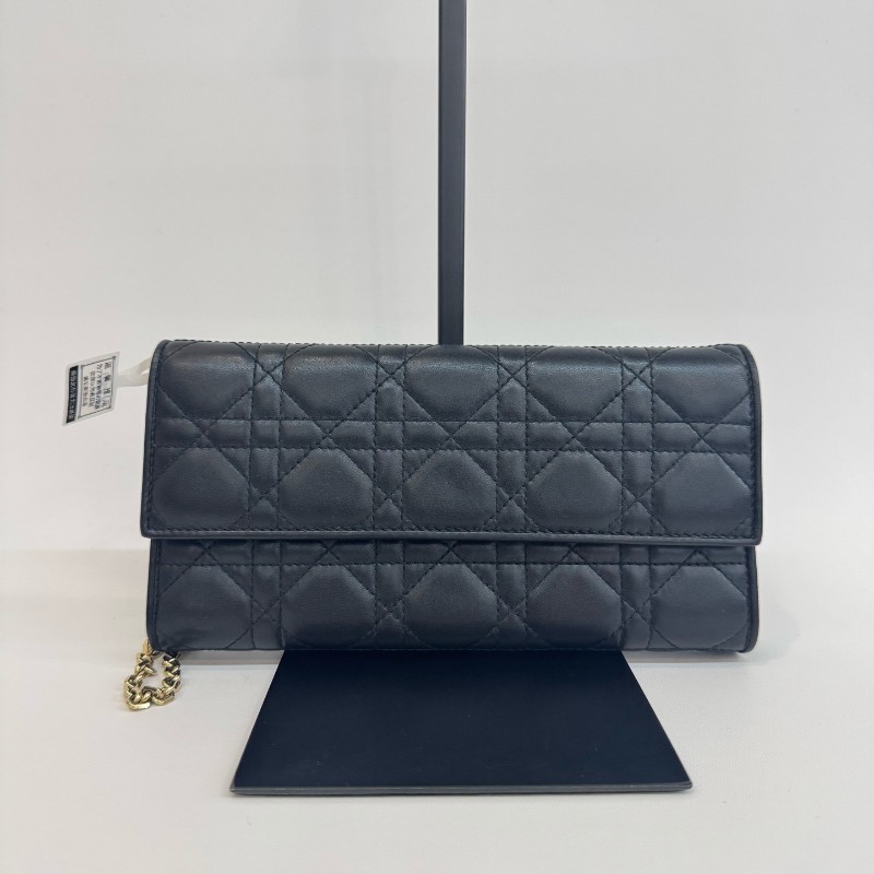 Dior/迪奧黑色羊皮鏈條woc-0