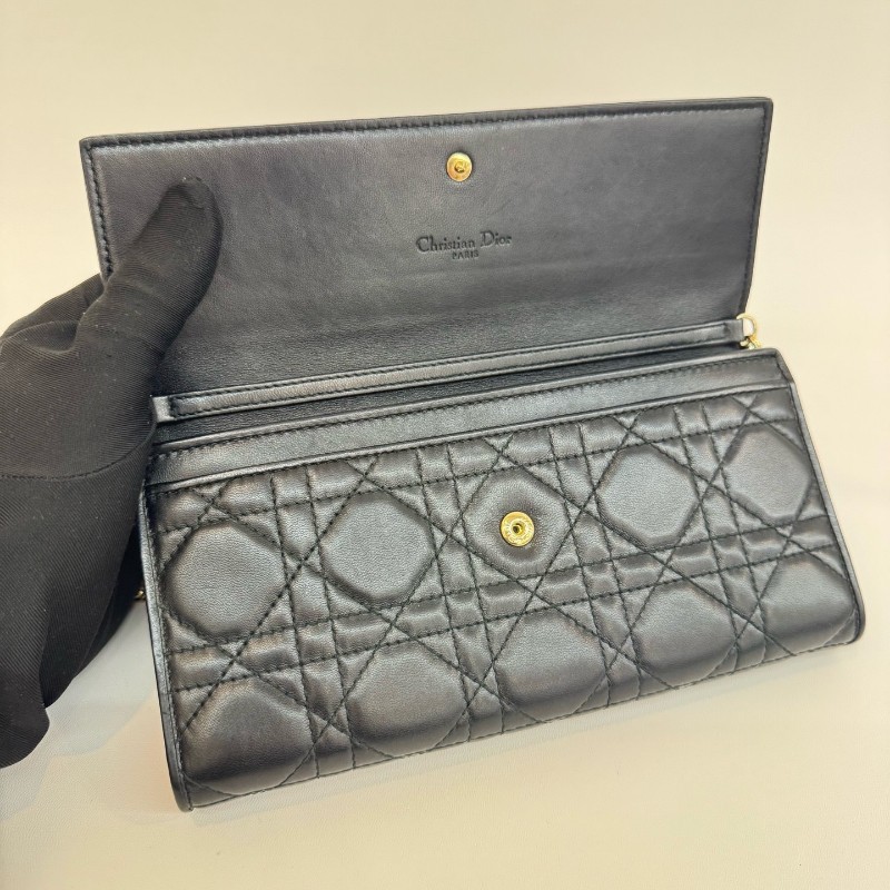 Dior/迪奧黑色羊皮鏈條woc-5