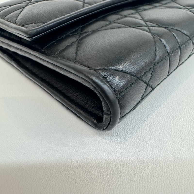 Dior/迪奧黑色羊皮鏈條woc-10