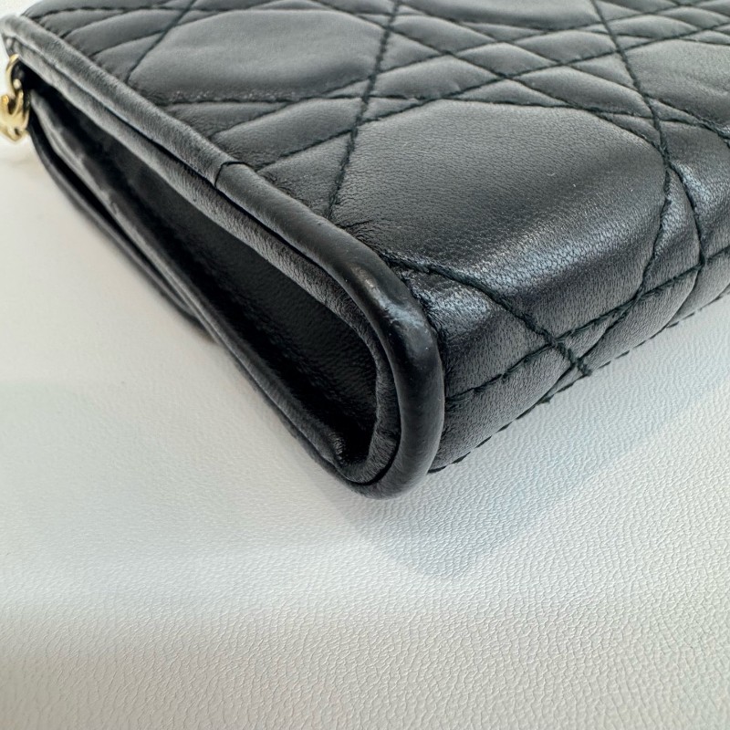 Dior/迪奧黑色羊皮鏈條woc-11