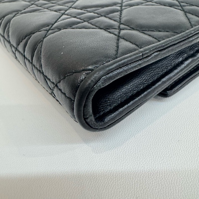 Dior/迪奧黑色羊皮鏈條woc-12