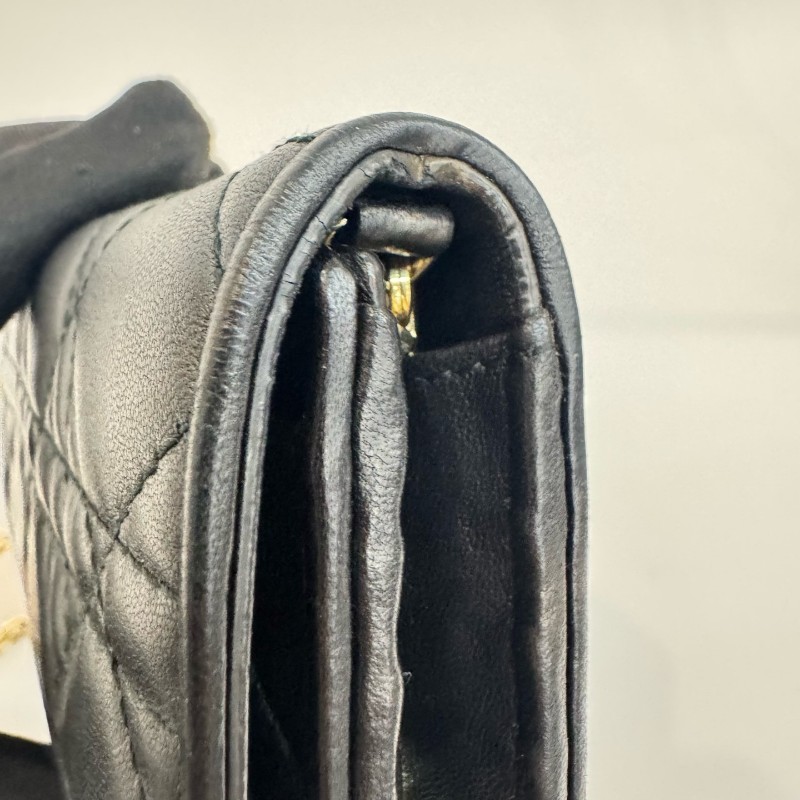 Dior/迪奧黑色羊皮鏈條woc-15