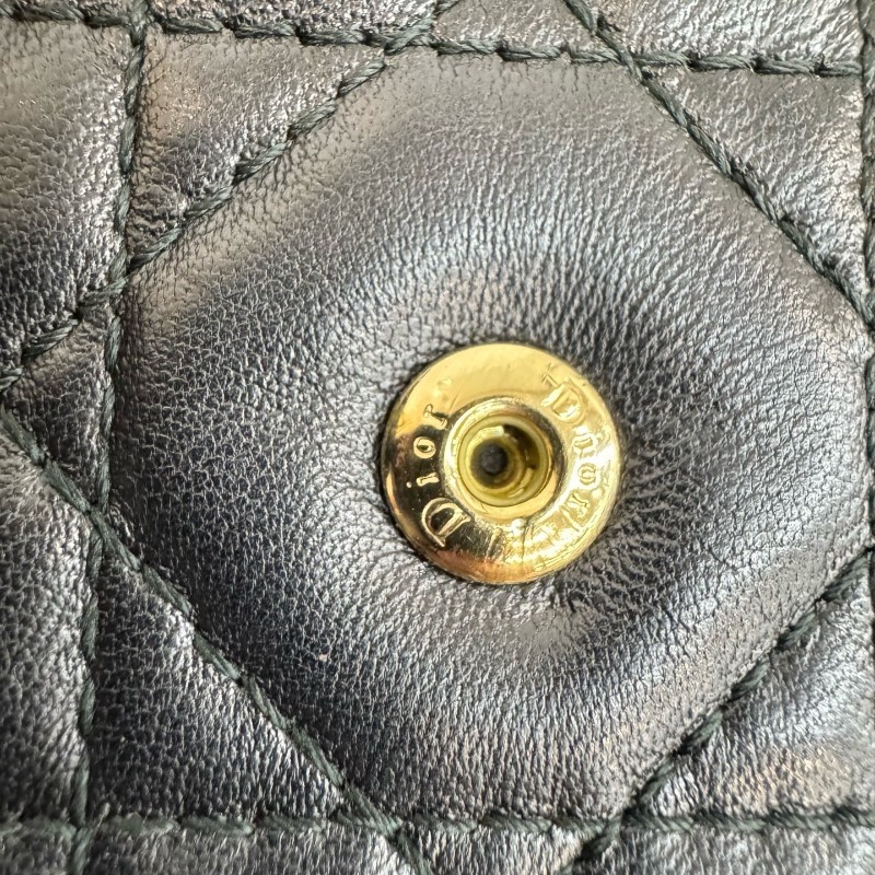 Dior/迪奧黑色羊皮鏈條woc-17