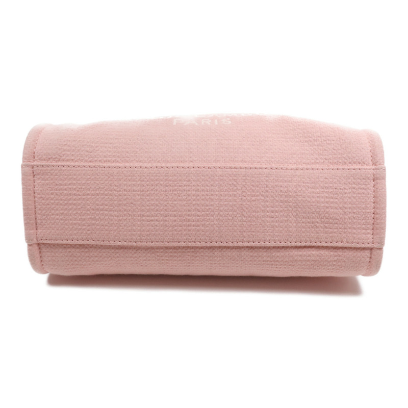 CHANEL 帆布Deauville Tote銀扣鏈帶肩背袋-3