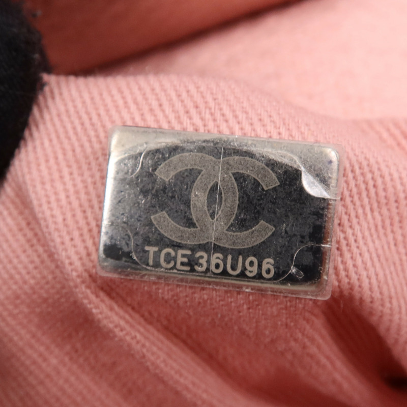 CHANEL 帆布Deauville Tote銀扣鏈帶肩背袋-12