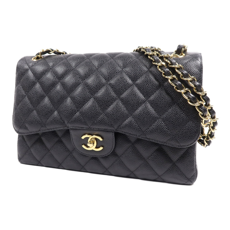 CHANEL 牛皮皮革Large Classic金扣鏈帶肩背袋-2