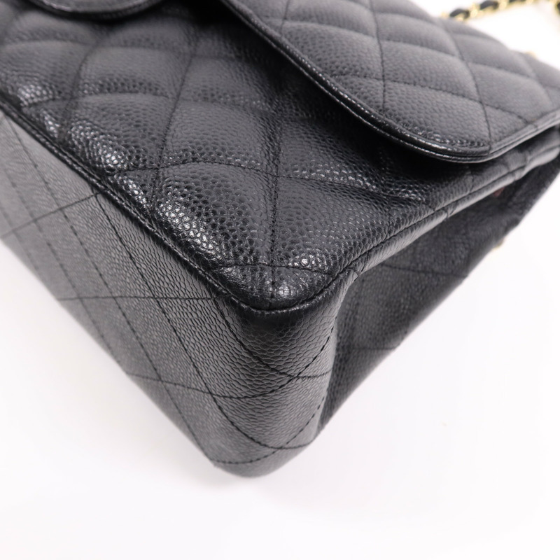 CHANEL 牛皮皮革Large Classic金扣鏈帶肩背袋-8