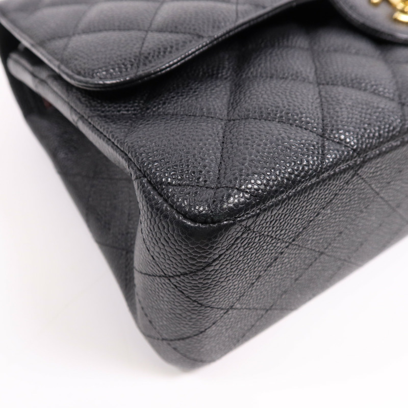 CHANEL 牛皮皮革Large Classic金扣鏈帶肩背袋-9