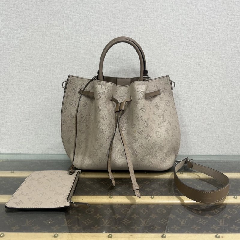 LV 大象灰Bella TOTE月光女神鏤空子母手提肩背包 32*23*13 98新 配件塵袋-0