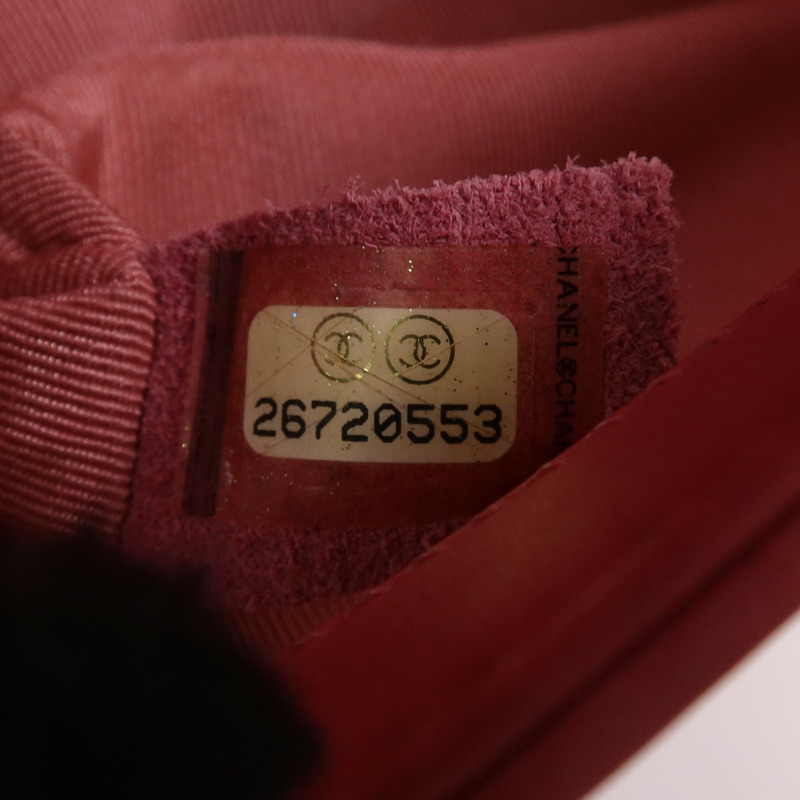 CHANEL 羊皮皮革Boy 20銀扣鏈帶肩背袋-5